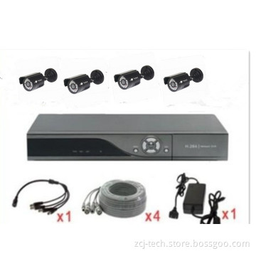 4CH CCTV Kit with Night Vision Cameras with 3.6mm, for Indoor and Outdoor Use (ZCJ-D04-H2036-12)